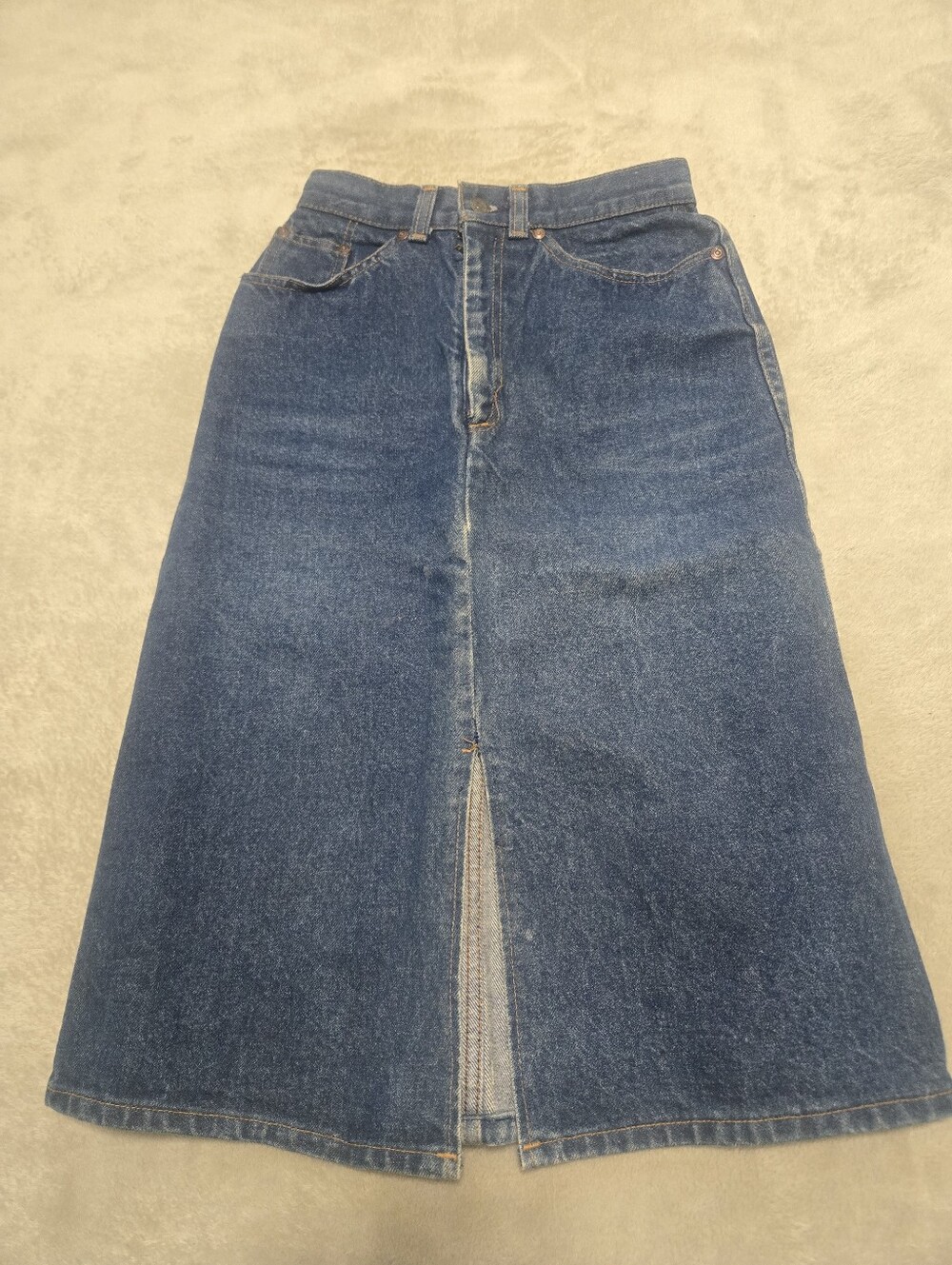 Vintage Levi's Orange Tag Denim Skirt Women's Size 24 Waist Made In USA